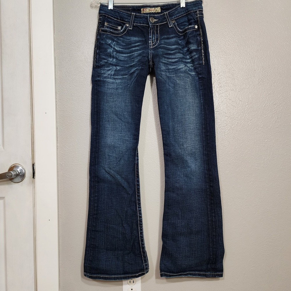 Buckle BKE Jean's Women's Size 27x31 Sabrina Dark Wash Low Rise Bootcut Western